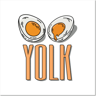 Retro Design Yolk Boiled Egg Posters and Art